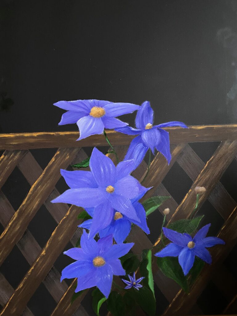 Maleri af stendysse landskab i Danmark